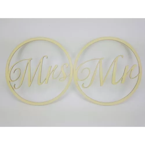 Mr&Mrs karika szett krém 2db