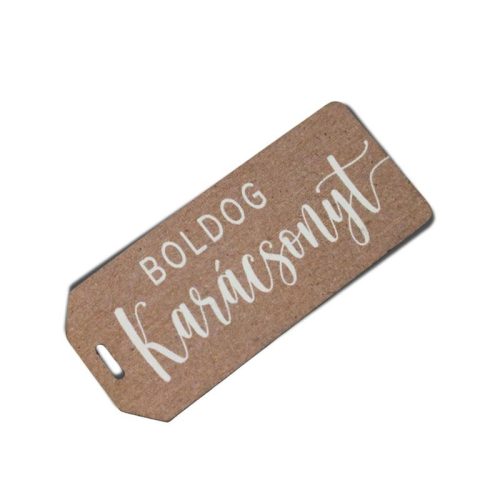 Nyomtatott dekorkarton - Boldog karácsonyt biléta 5db/csomag