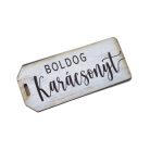 Nyomtatott dekorkarton - Boldog karácsonyt fehér biléta 5db/csomag