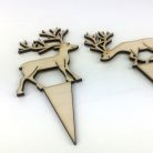 Natúr fa - Beszúrós szarvas pár 2db/cs natúr