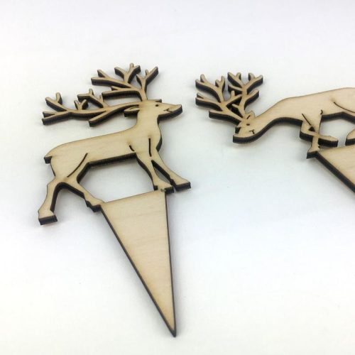 Natúr fa - Beszúrós szarvas pár 2db/cs natúr