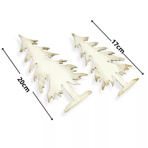 Natúr fa - Cédrus fenyő 2db/cs fehér-arany