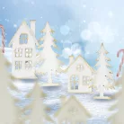 Natúr fa - Cédrus fenyő 2db/cs fehér-arany