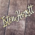 Natúr fa "Isten hozott" felirat 20cm