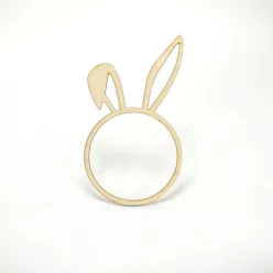 Natúr fa - Nyuszifüles fa karika 16cm