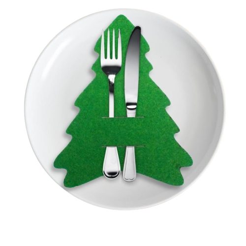 Filc evőeszköztartó karácsonyfa