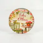 Nyomtatott fa tábla - Édes Otthon (House of roses) kör 1db