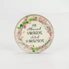 Nyomtatott fa tábla - Otthonod virágos - kör 1db