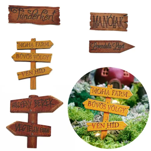 Nyomtatott dekorkarton- Útjelző táblák 5db/cs