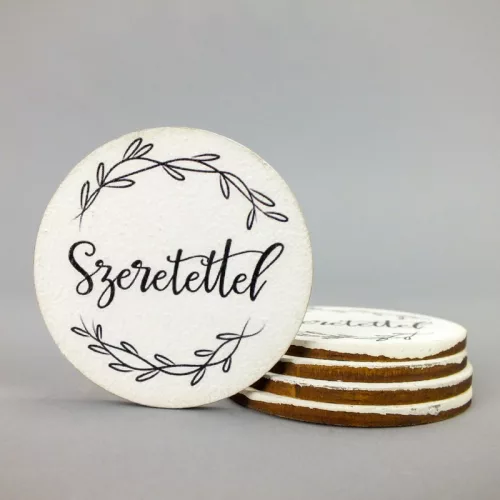 Nyomtatott dekorkarton - Szeretettel 5db/cs