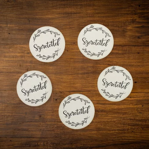 Nyomtatott dekorkarton - Szeretettel 5db/cs