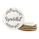 Nyomtatott dekorkarton - Szeretettel 5db/cs