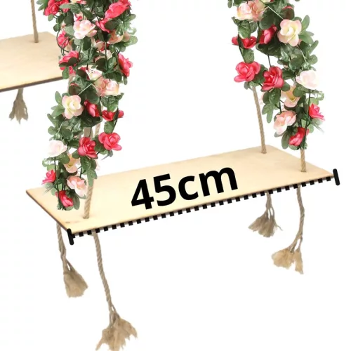 Dekor hinta - natúr 2db/szett kötéllel