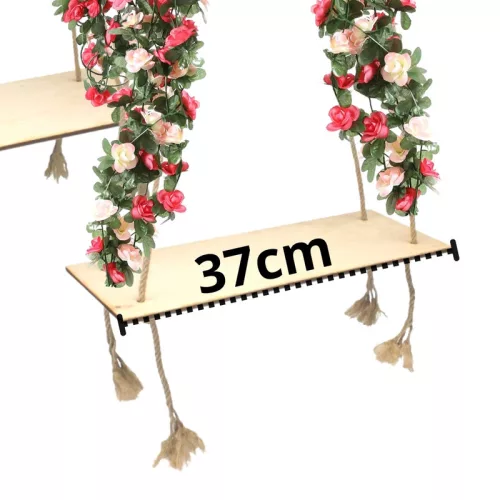 Dekor hinta - natúr 2db/szett kötéllel