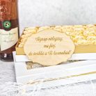 Natúr fa - Nagyszülőköszöntő tábla "Tegnap vőlegény.." 13,5cm