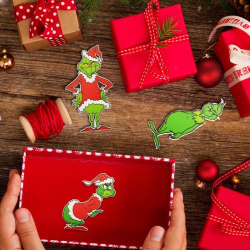 Nyomtatott dekorkarton - Gúnyos Grincs Trió 3db/csomag