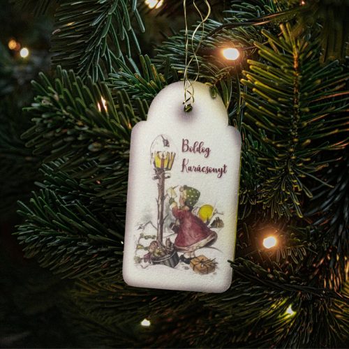 Nyomtatott dekorkarton - Vintage karácsonyi tábla 2db/csomag