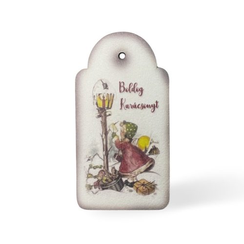 Nyomtatott dekorkarton - Vintage karácsonyi tábla 2db/csomag