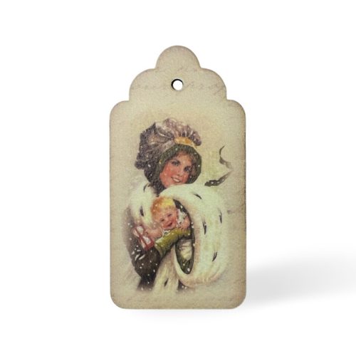 Nyomtatott dekorkarton - Vintage karácsonyi tábla 2db/csomag