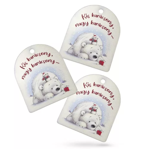 Nyomtatott dekorkarton - Vintage karácsonyi tábla 3db/csomag