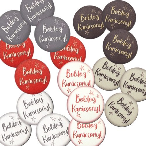 Nyomtatott fa tábla - Boldog Karácsonyt tábla 3db/csomag