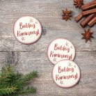 Nyomtatott fa tábla - Boldog Karácsonyt tábla 3db/csomag Fehér/Piros