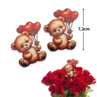 Nyomtatott dekorkarton - Maci lufikkal 2db/csomag