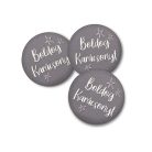 Nyomtatott fa tábla - Boldog Karácsonyt tábla 3db/csomag Szürke/fehér