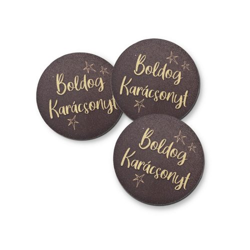 Nyomtatott fa tábla - Boldog Karácsonyt tábla 3db/csomag Barna/krém