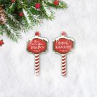 Nyomtatott dekorkarton - Karácsonyi megállító táblák 2db