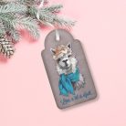 Nyomtatott fa tábla - Vintage karácsonyi tábla 2db/csomag - Láma