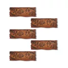 Nyomtatott fa tábla - Hello Ősz tábla 5db/csomag