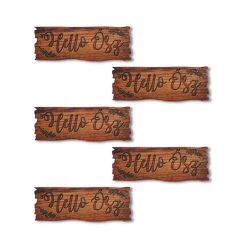 Nyomtatott fa tábla - Hello Ősz tábla 5db/csomag