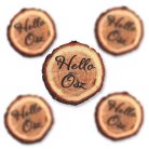Nyomtatott dekorkarton - Hello Ősz fakorong 5db/csomag