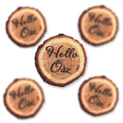 Nyomtatott dekorkarton - Hello Ősz fakorong 5db/csomag