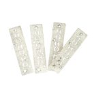 HOHOHO feliratos biléta 4db/csomag - ezüst csillámos