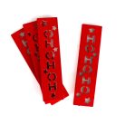 HOHOHO feliratos biléta 4db/csomag - piros