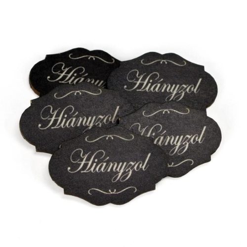 Nyomtatott dekorkarton - Hiányzol 5db/csomag