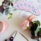 Nyomtatott fa tábla - Anyák napjára - rózsaszín 4cm 5db