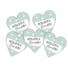 Nyomtatott fa tábla - Nőnapra - menta 4cm 5db