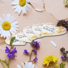  Nyomtatott fa tábla - Nőnapra - virágos 4cm 5db