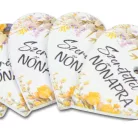  Nyomtatott fa tábla - Nőnapra - virágos 4cm 5db