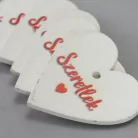 Nyomtatott fa tábla - Szeretlek szív 4cm 6db