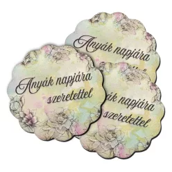   Nyomtatott fa tábla - Virágos tábla - Anyák napjára 3db/csomag