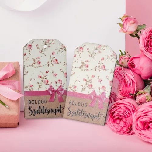 Nyomtatott dekorkarton - Boldog születésnapot táblák 2db