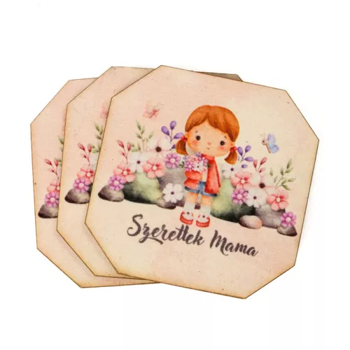 Nyomtatott dekorkarton- Szeretlek mama tábla 3db