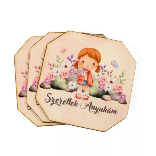 Nyomtatott dekorkarton - Szeretlek anyukám 3db