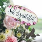 Nyomtatott dekorkarton - Sok szeretettel ovál tábla 3db