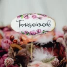 Nyomtatott dekorkarton - Tanárnéninek ovál tábla 3db