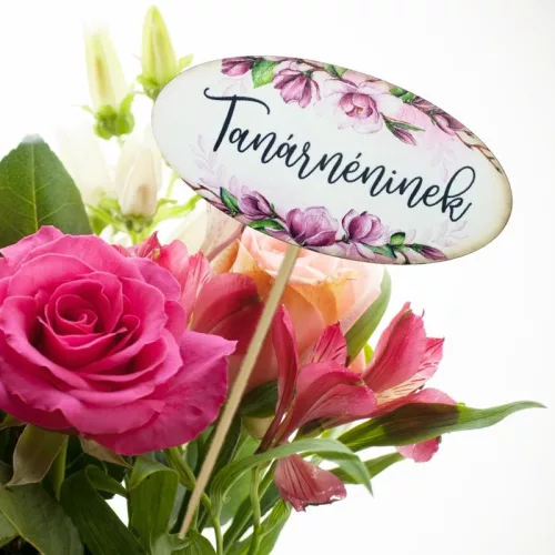 Nyomtatott dekorkarton - Tanárnéninek ovál tábla 3db